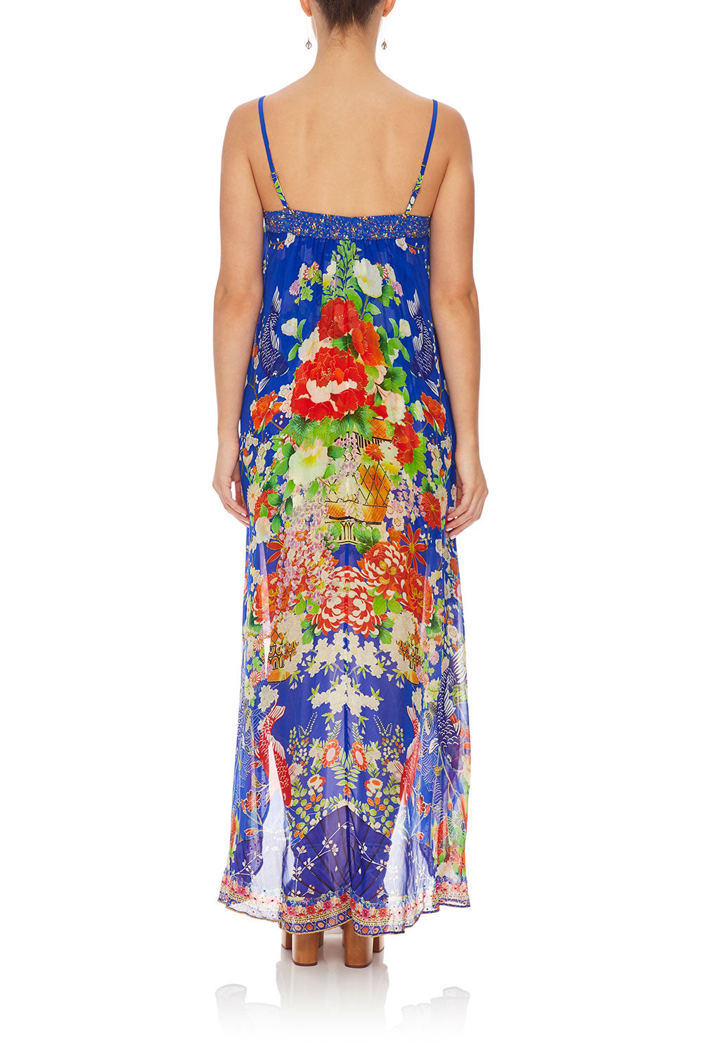 CAMILLA TIE DETAIL OVERLAY PLAYSUIT PLAYING KOI