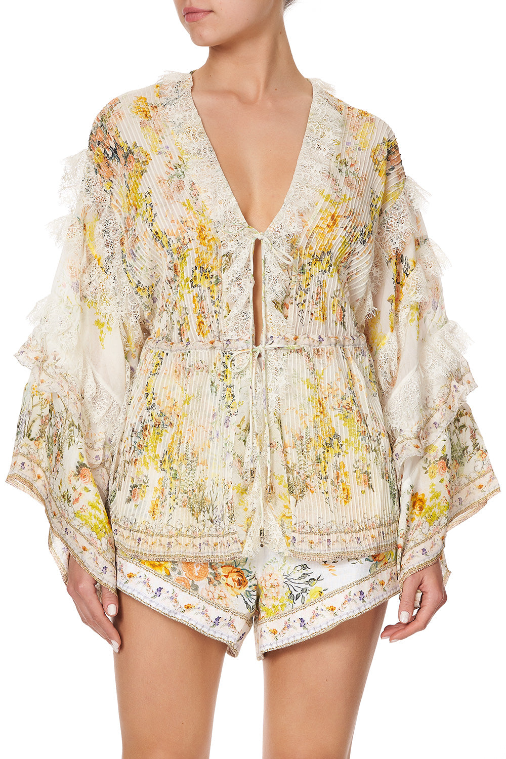 TIE FRONT LACE INSERT LAYER IN THE HILLS OF TUSCANY