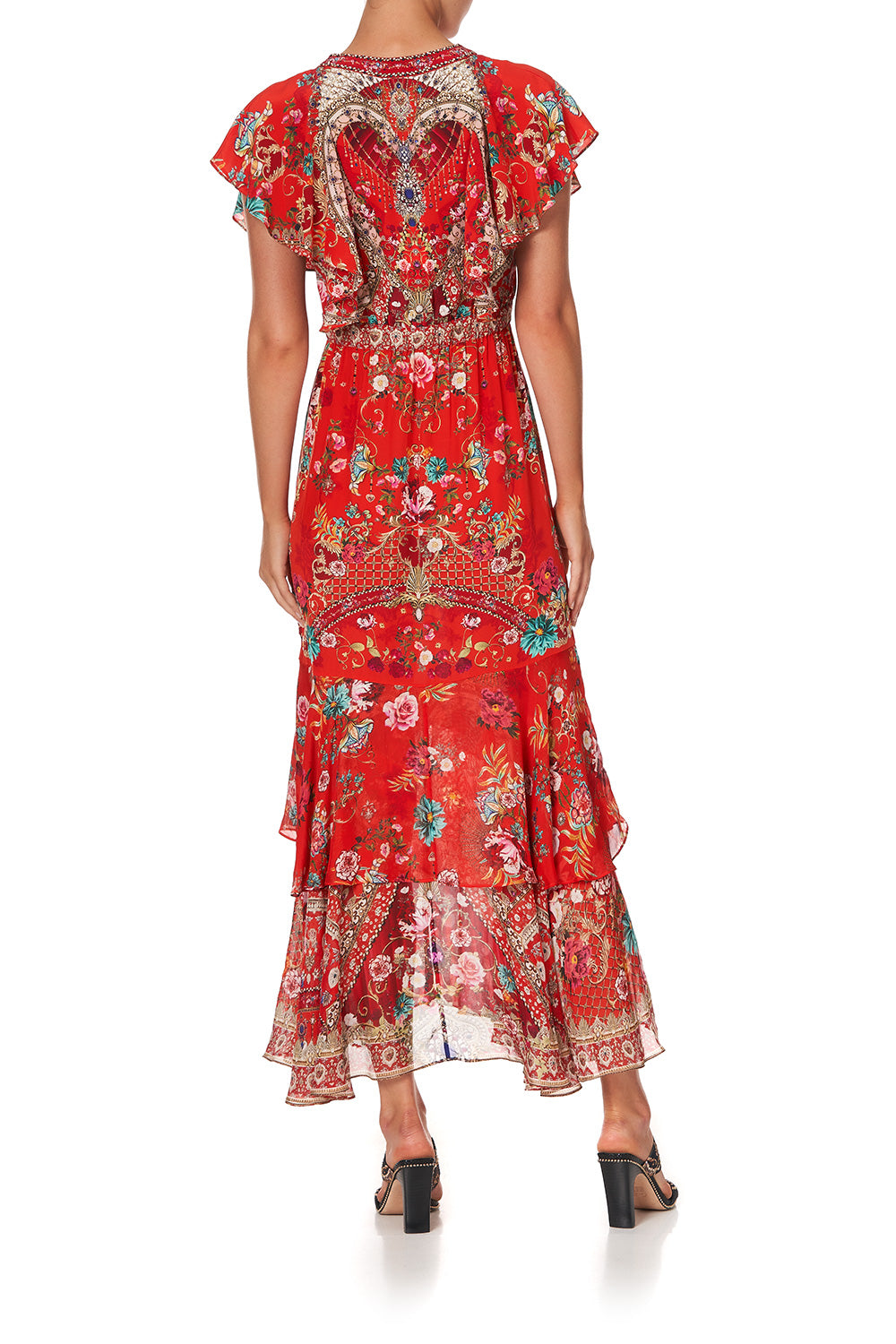 TIE FRONT MAXI WITH CENTRE FRONT SPLIT CAMEOS CAN CAN