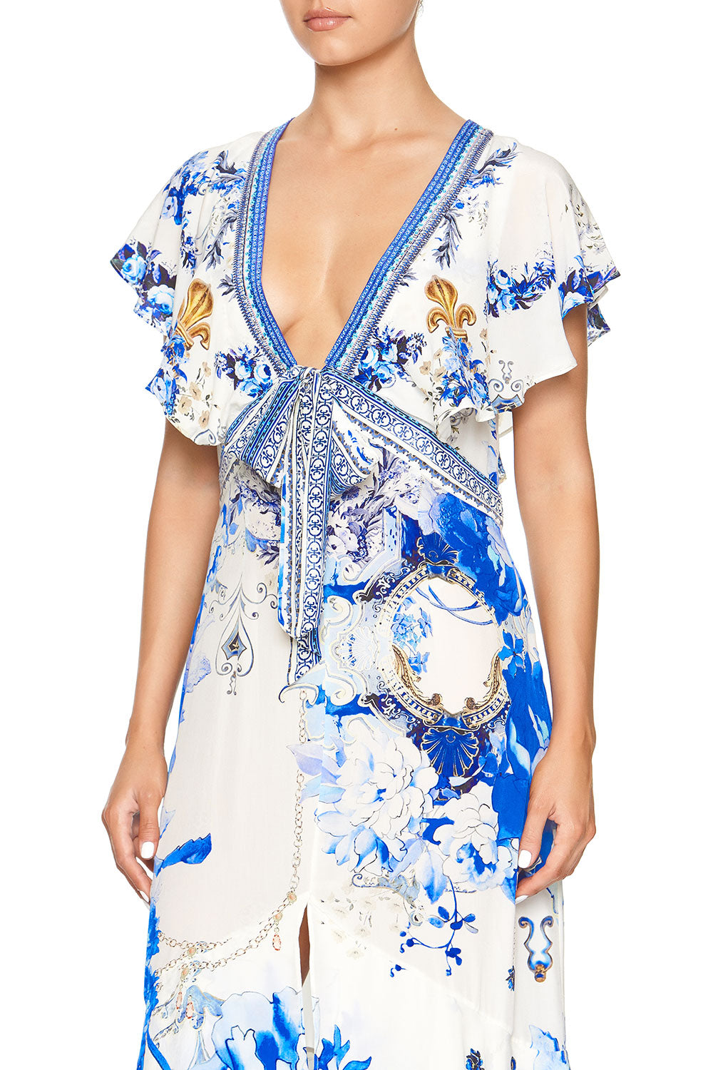 TIE FRONT MAXI WITH SPLIT SAINT GERMAINE