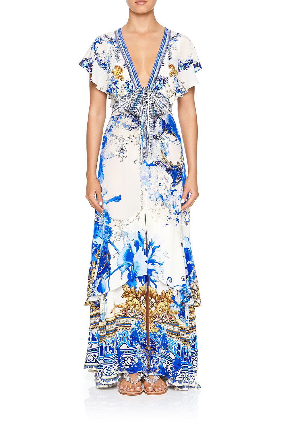 TIE FRONT MAXI WITH SPLIT SAINT GERMAINE