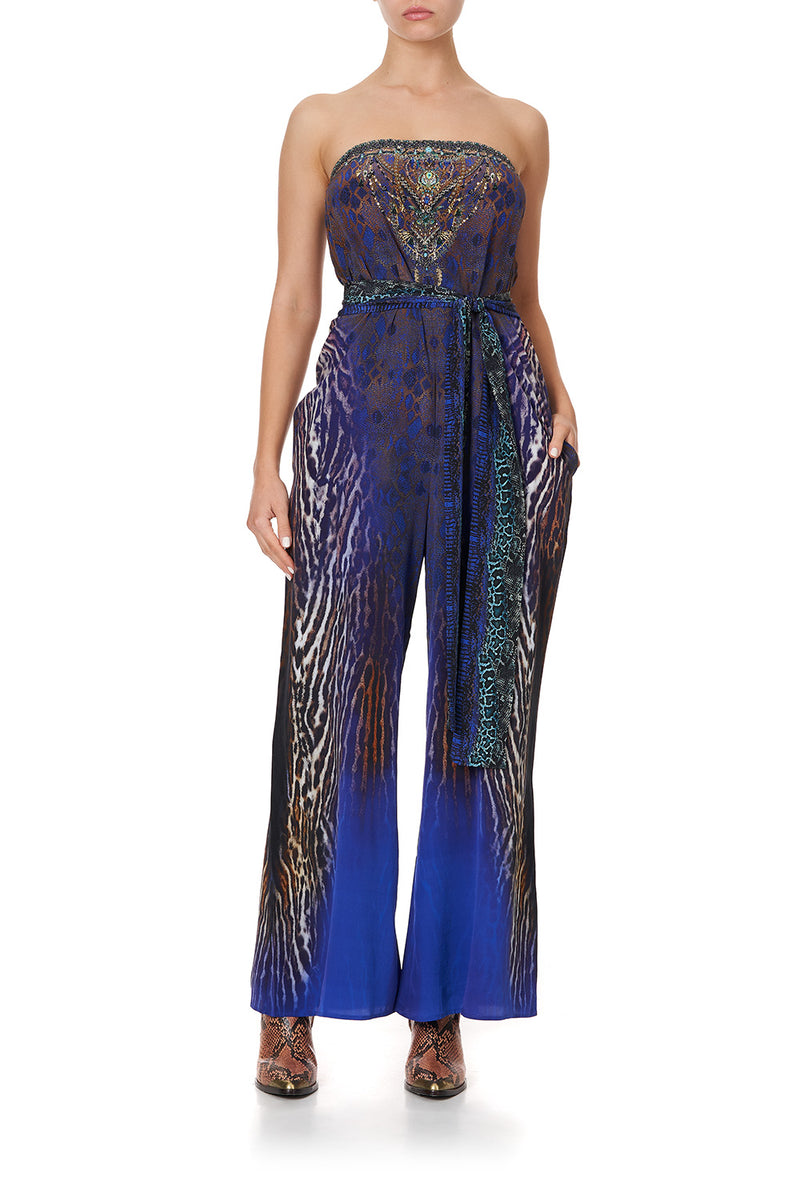 TIE WAIST STRAPLESS JUMPSUIT GIZA GODDESS main image 0