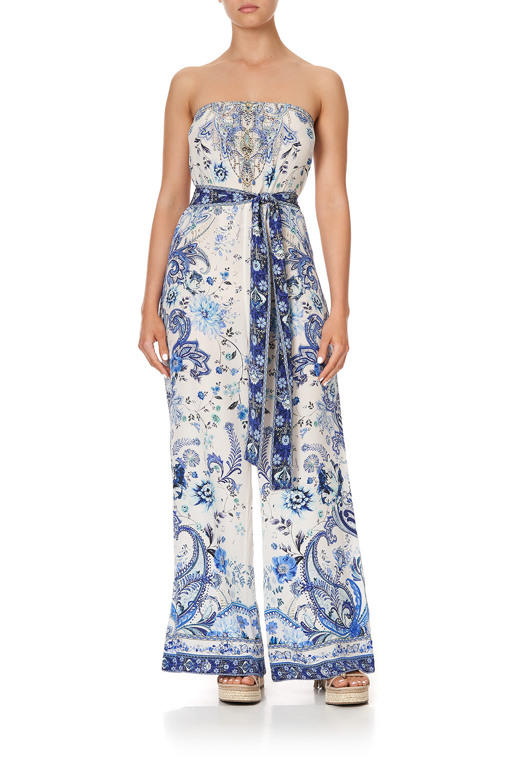 TIE WAIST STRAPLESS JUMPSUIT TALKING ABOUT A REVOLUTION