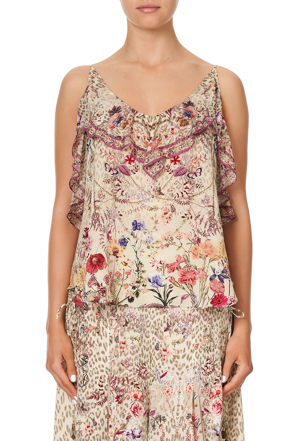 TOP WITH NECKLINE FRILL DRIFTING DREAMER