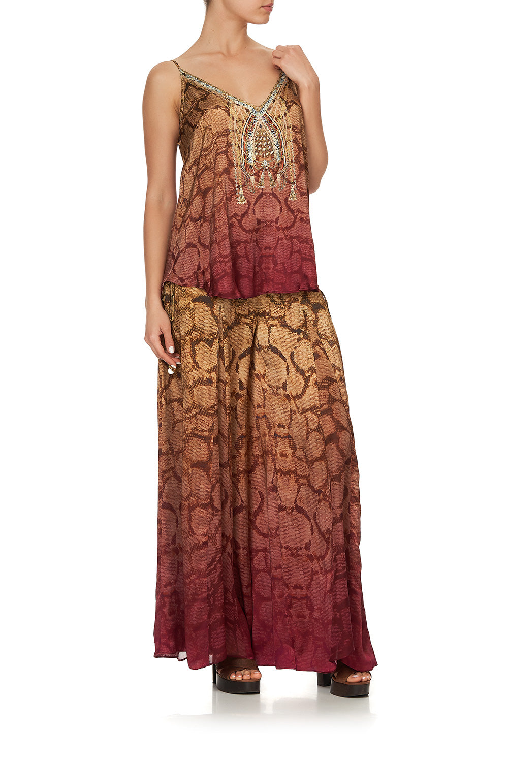 V NECK CAMI COASTAL TREASURE