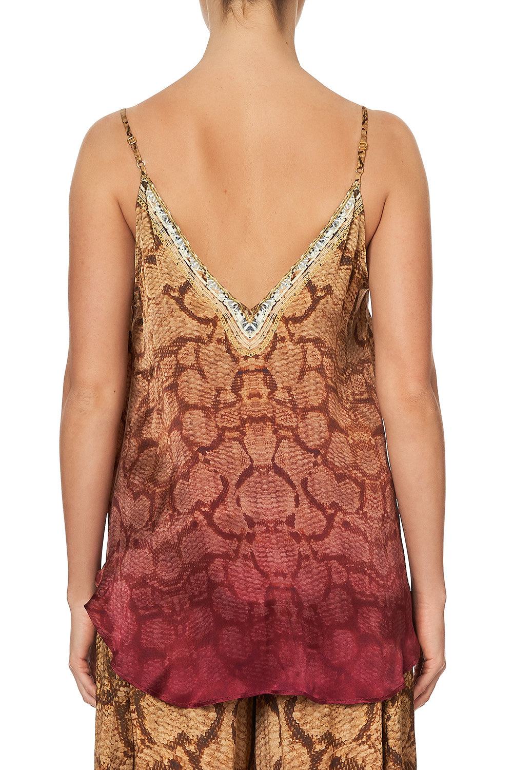 V NECK CAMI COASTAL TREASURE