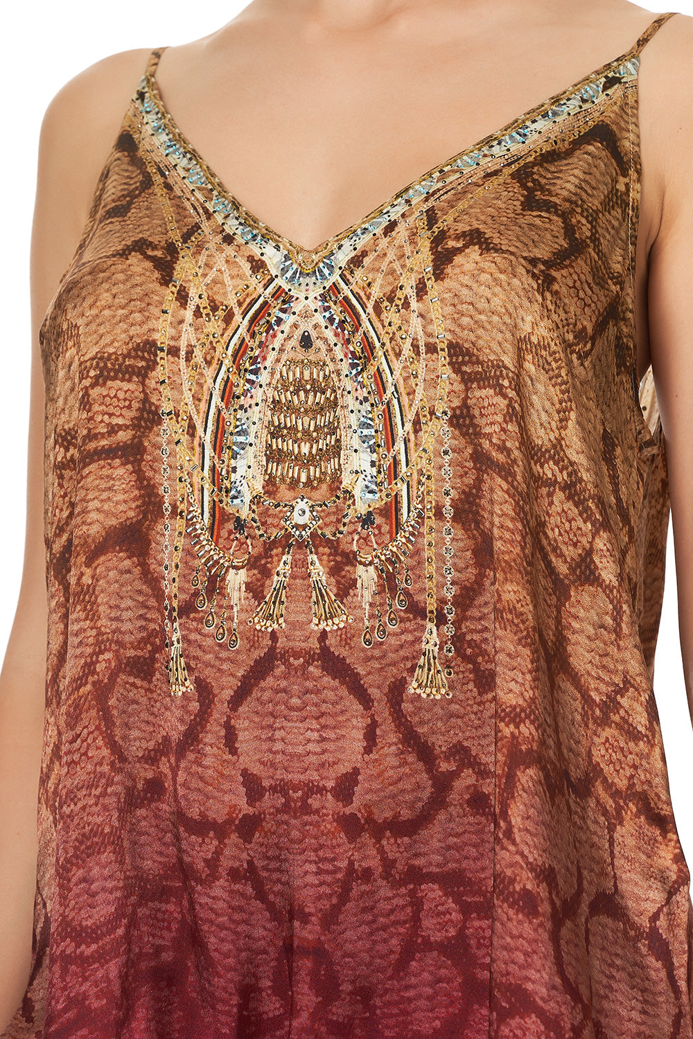 V NECK CAMI COASTAL TREASURE