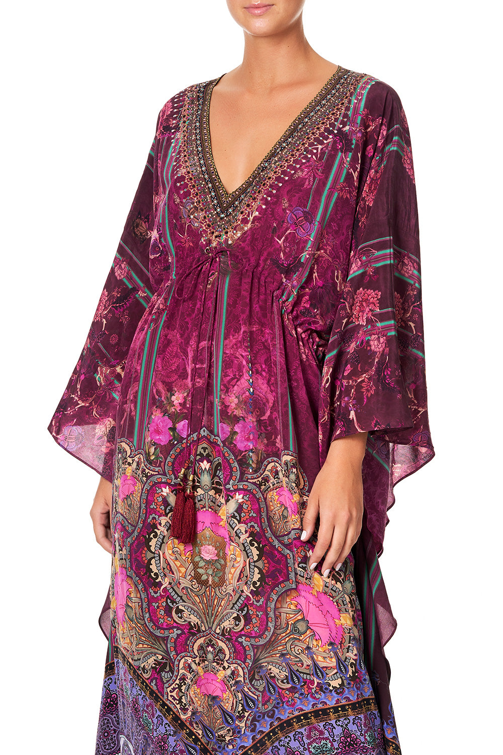 V-NECK KAFTAN WITH TIE WAIST DAUGHTER'S DESTINY