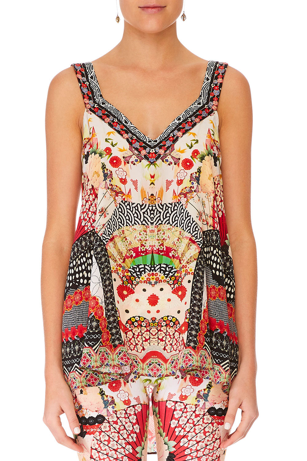 CAMILLA VINTAGE VIXEN V-NECK STRAP TOP