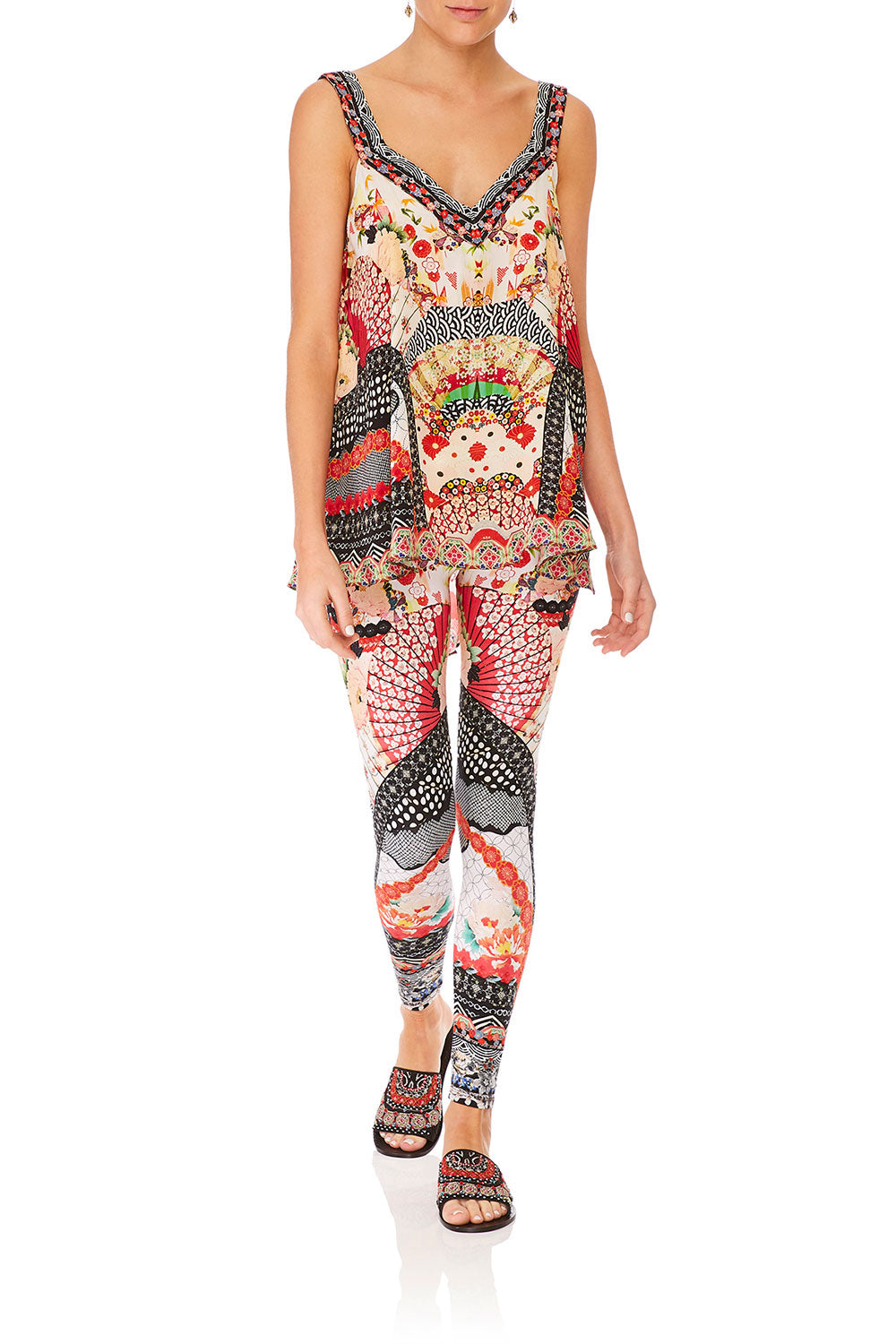 CAMILLA VINTAGE VIXEN V-NECK STRAP TOP