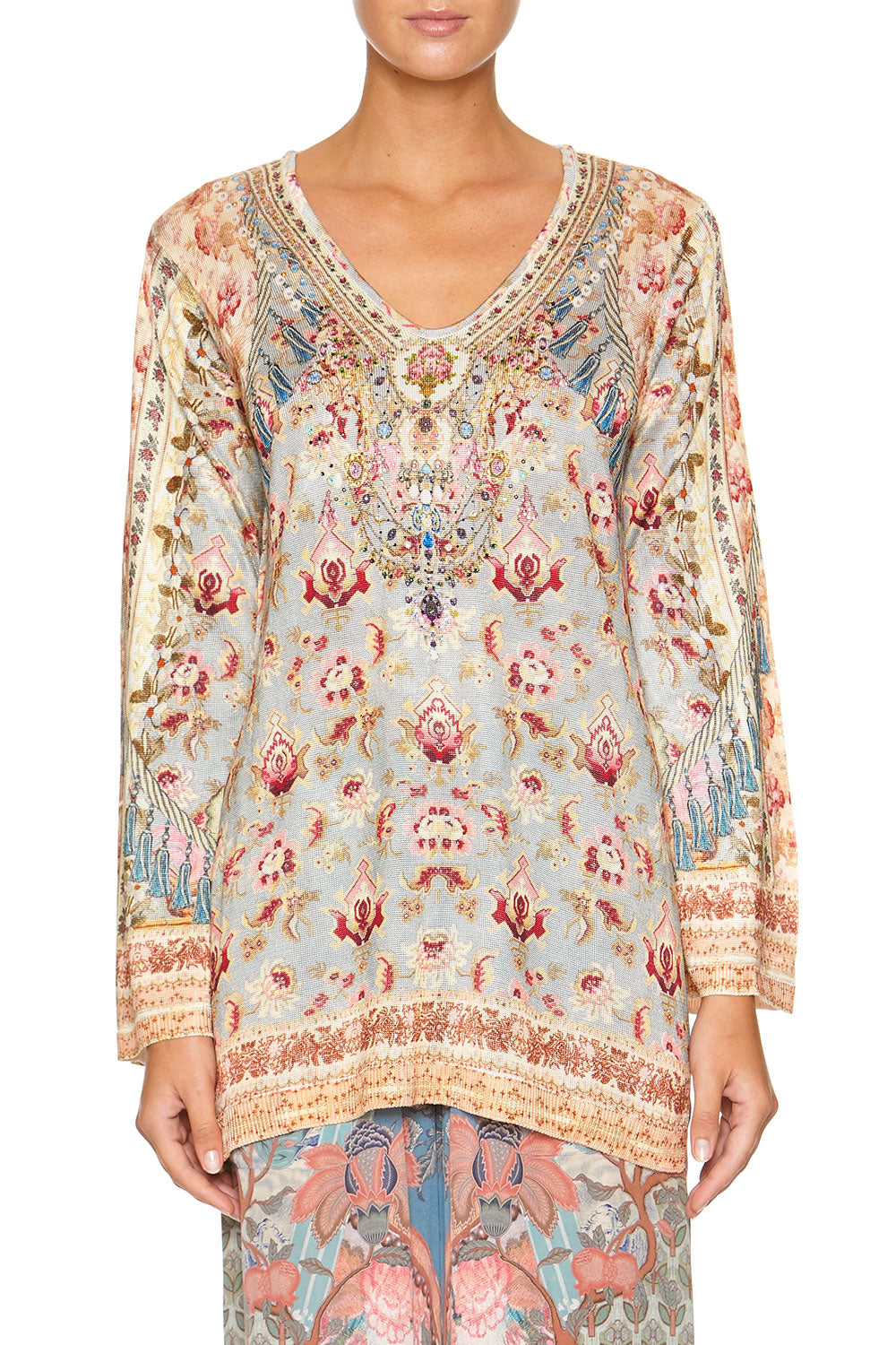 V NECK TUNIC JEANNE QUEEN