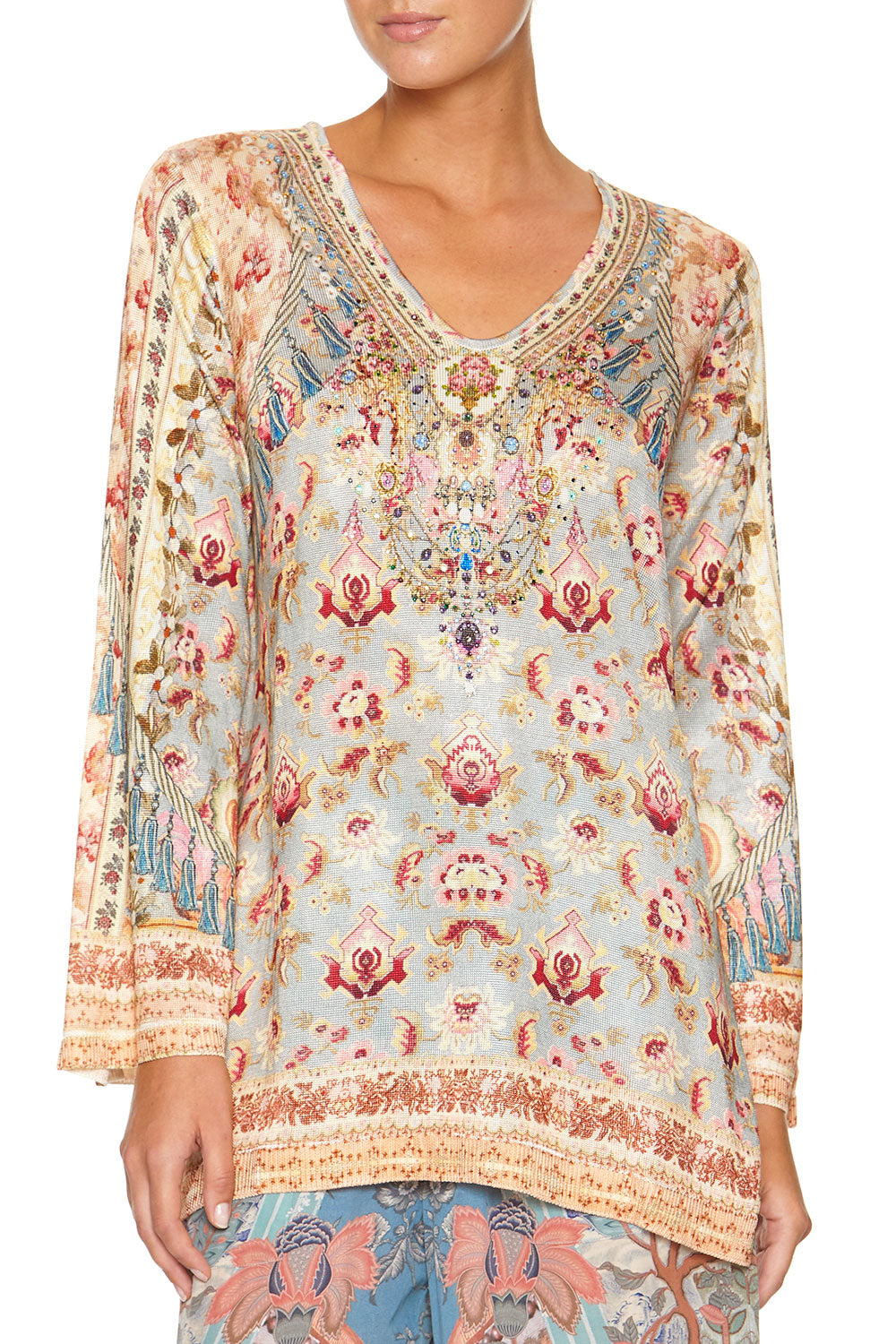 V NECK TUNIC JEANNE QUEEN