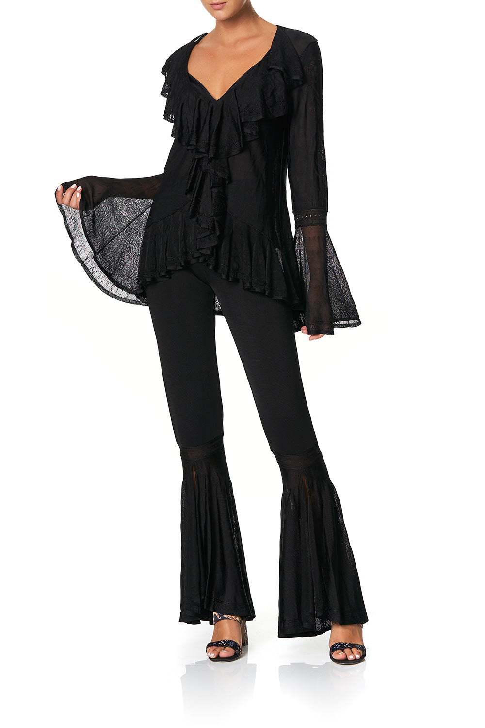 CAMILLA WATERFALL POINTELLE CARDI HAUTE PROVINCIAL