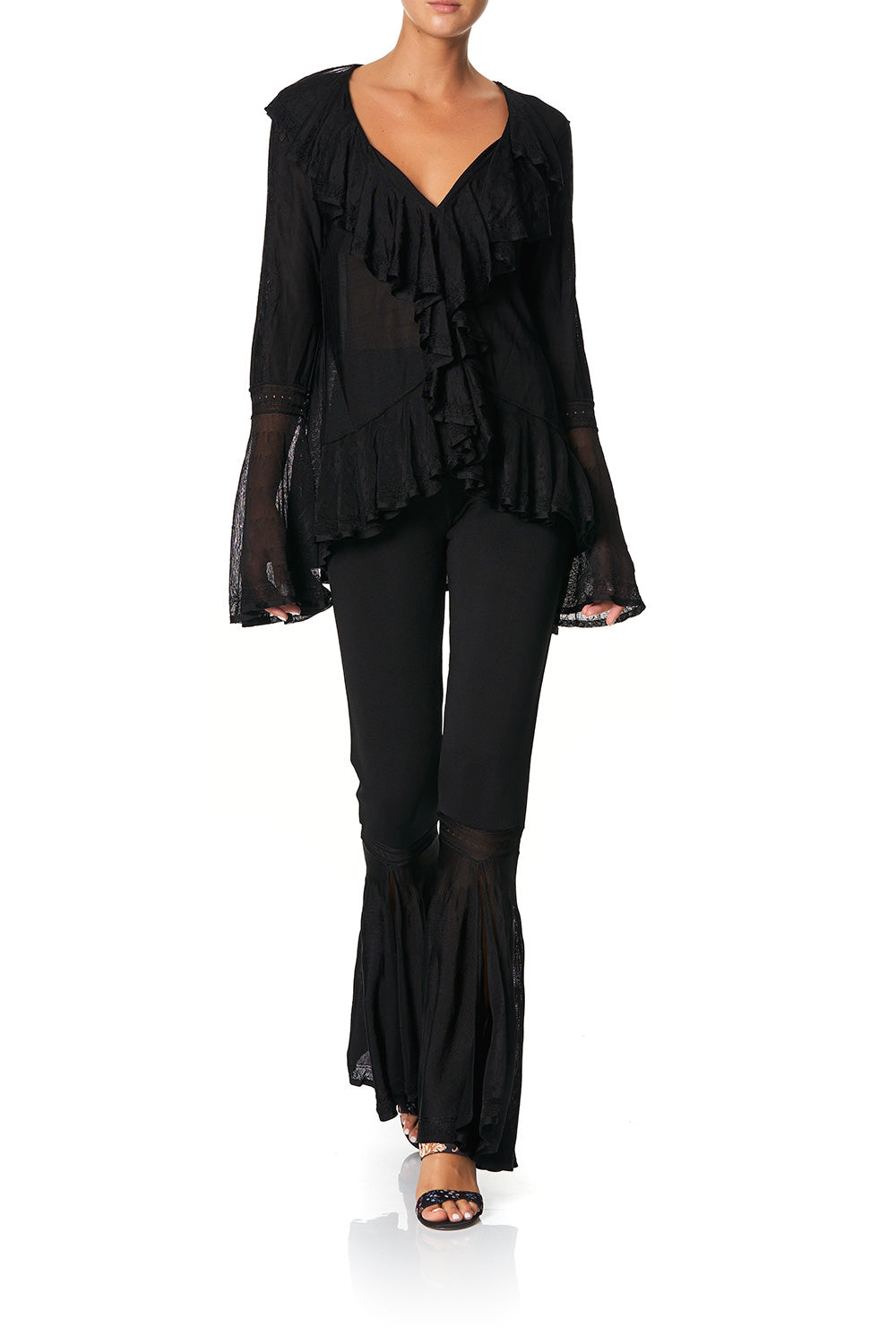 CAMILLA WATERFALL POINTELLE CARDI HAUTE PROVINCIAL