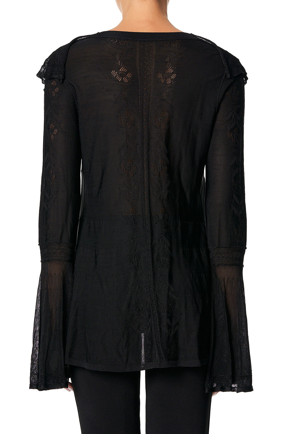 CAMILLA WATERFALL POINTELLE CARDI HAUTE PROVINCIAL