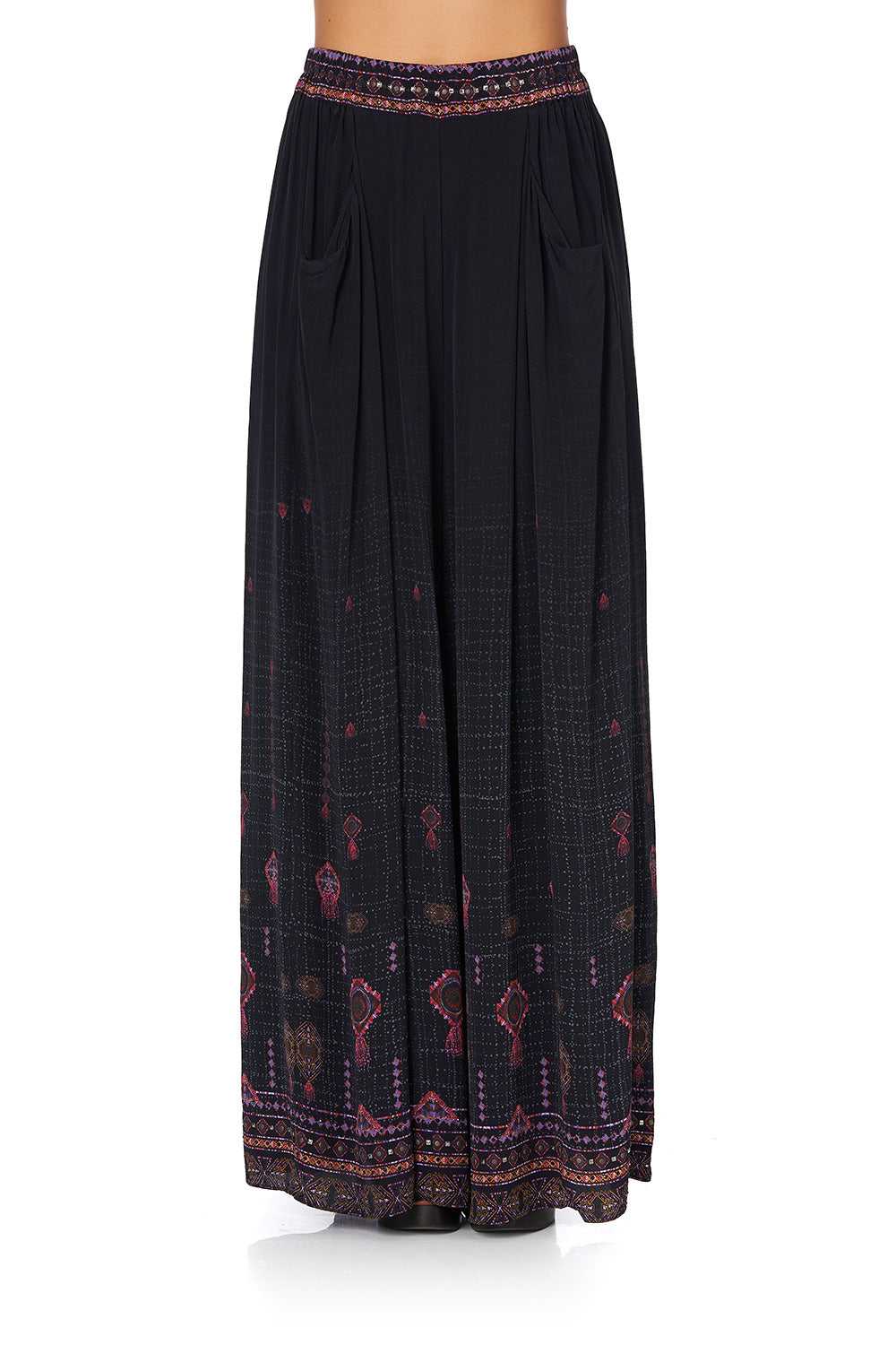 WIDE LEG PANT WITH GATHERED POCKETS MINA MINA