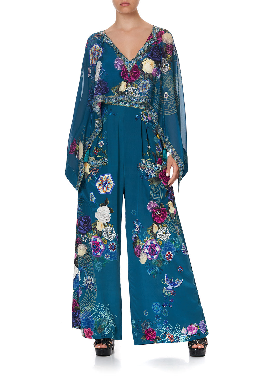 WIDE LEG TROUSER WITH FRONT POCKETS LUNAR GAZING