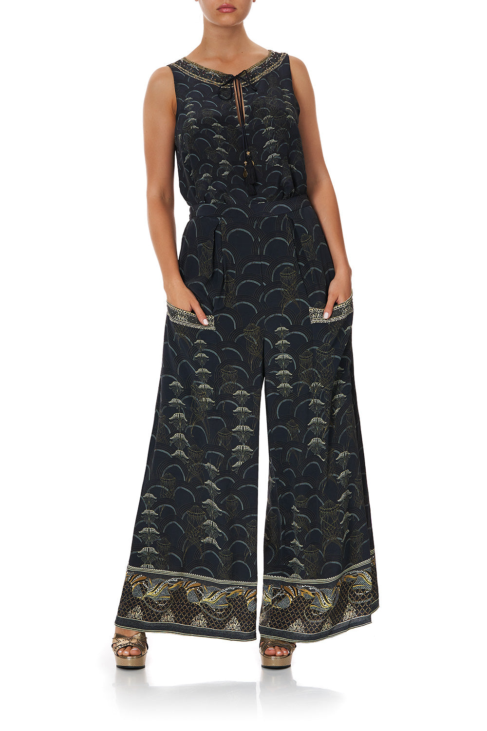 WIDE LEG TROUSER WITH FRONT POCKETS WISE WINGS