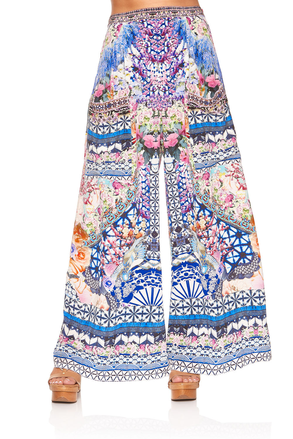 WIDE LEG TROUSER WITH POCKETS SHIBORI SHORES