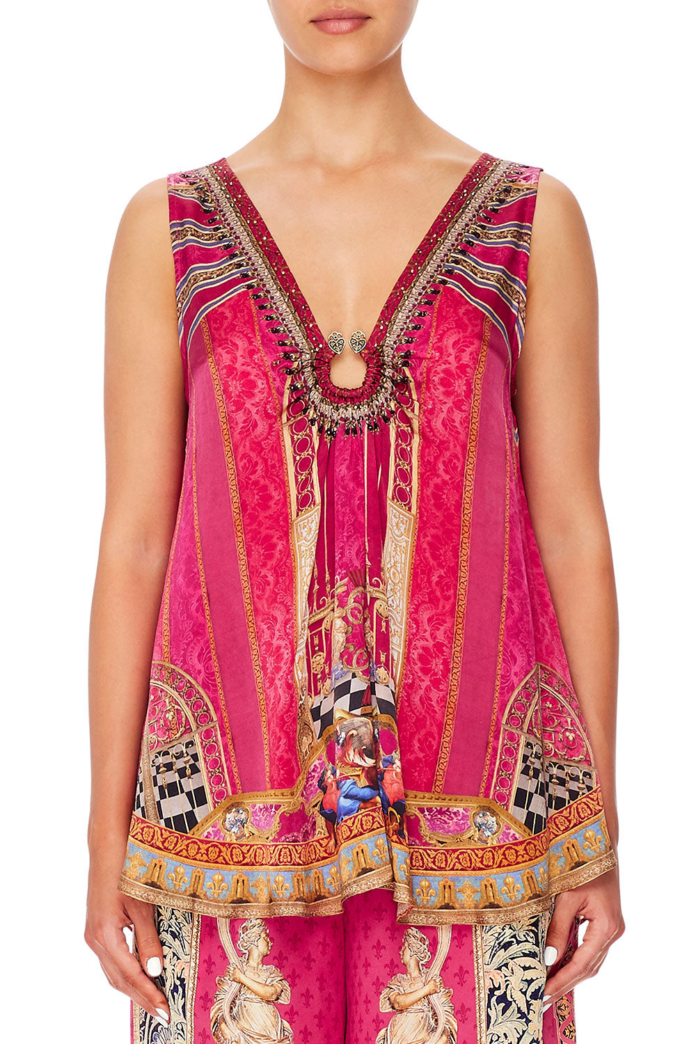 CAMILLA WIDE STRAP U-RING TOP LOUNGE HOUR