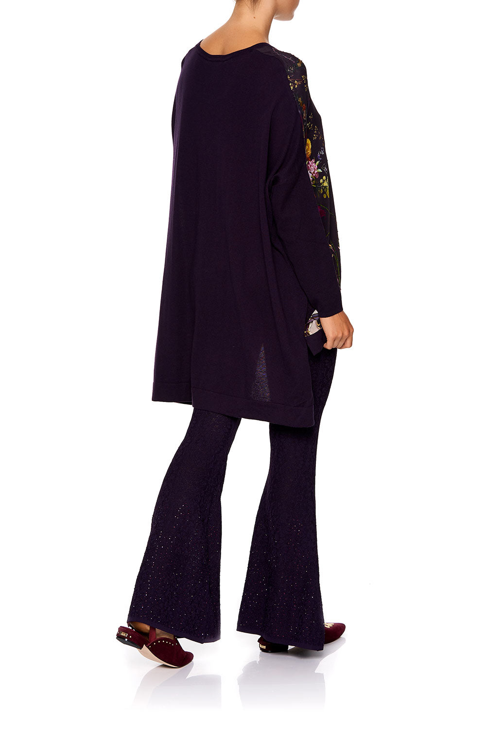 SILK FRONT BOXY KNIT WILD FLOWER