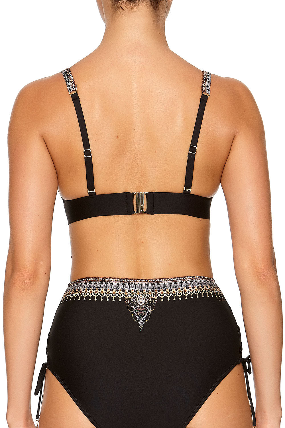 WRAP FRONT BRA BLACK