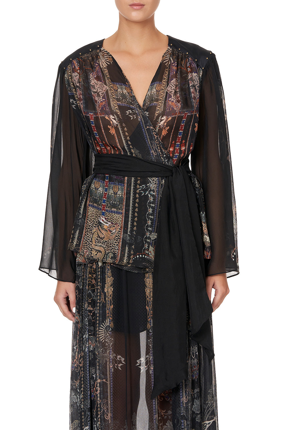 WRAP BLOUSE WITH YOKE SON OF SEVEN QUEENS