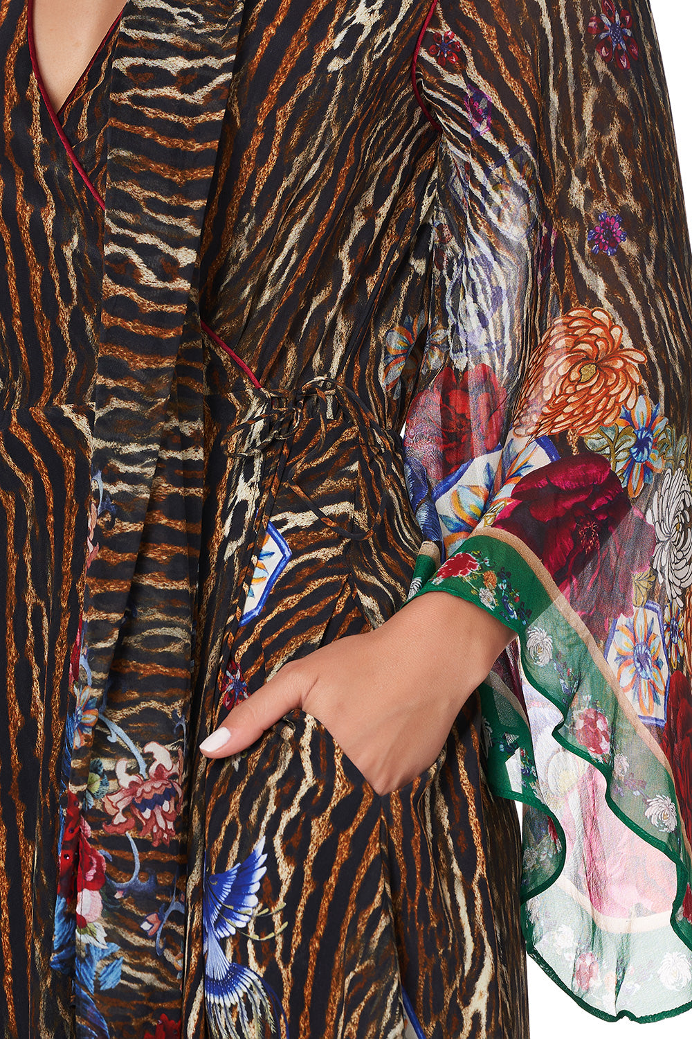 WRAP DRESS WITH NECK TIE JEWEL OF JUPITER