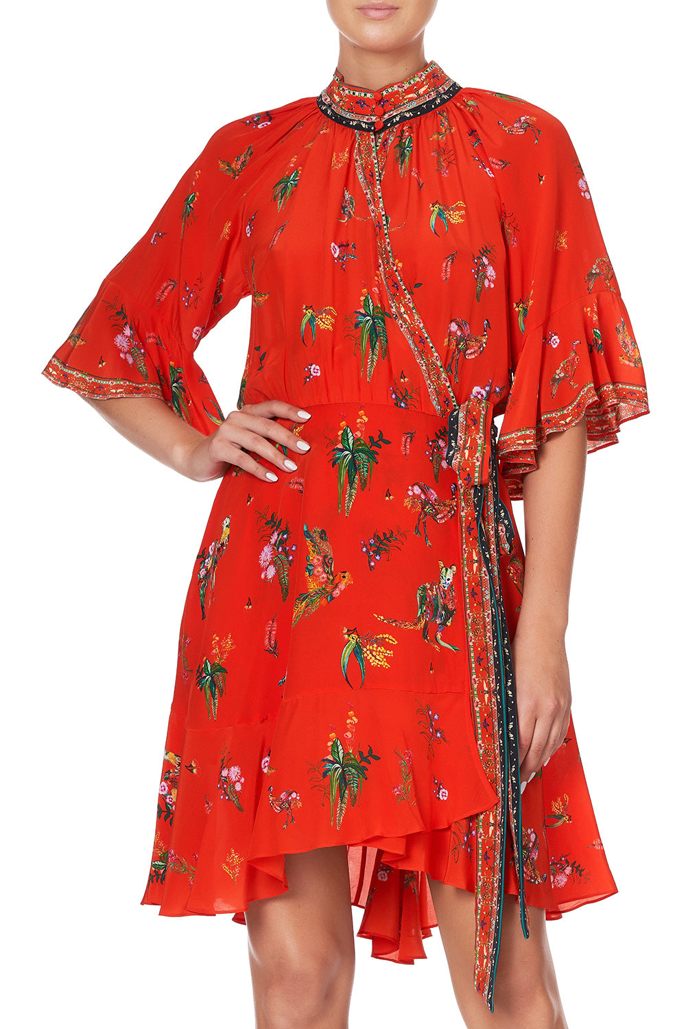 WRAP DRESS WITH RAGLAN SLEEVE CINEMA PARADISO