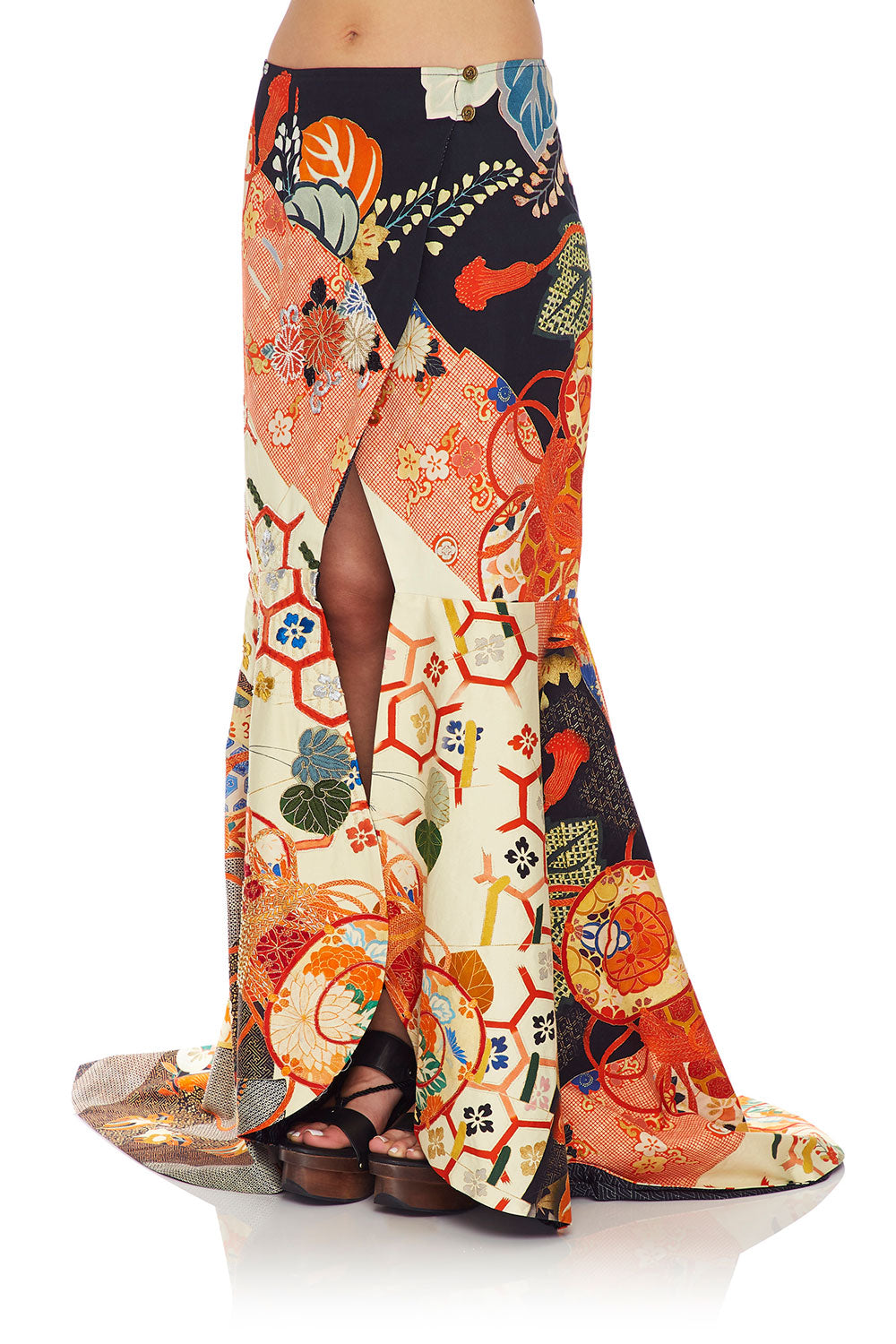 CAMILLA WRAP SKIRT WITH FRONT TUCKS KISSING THE SUN