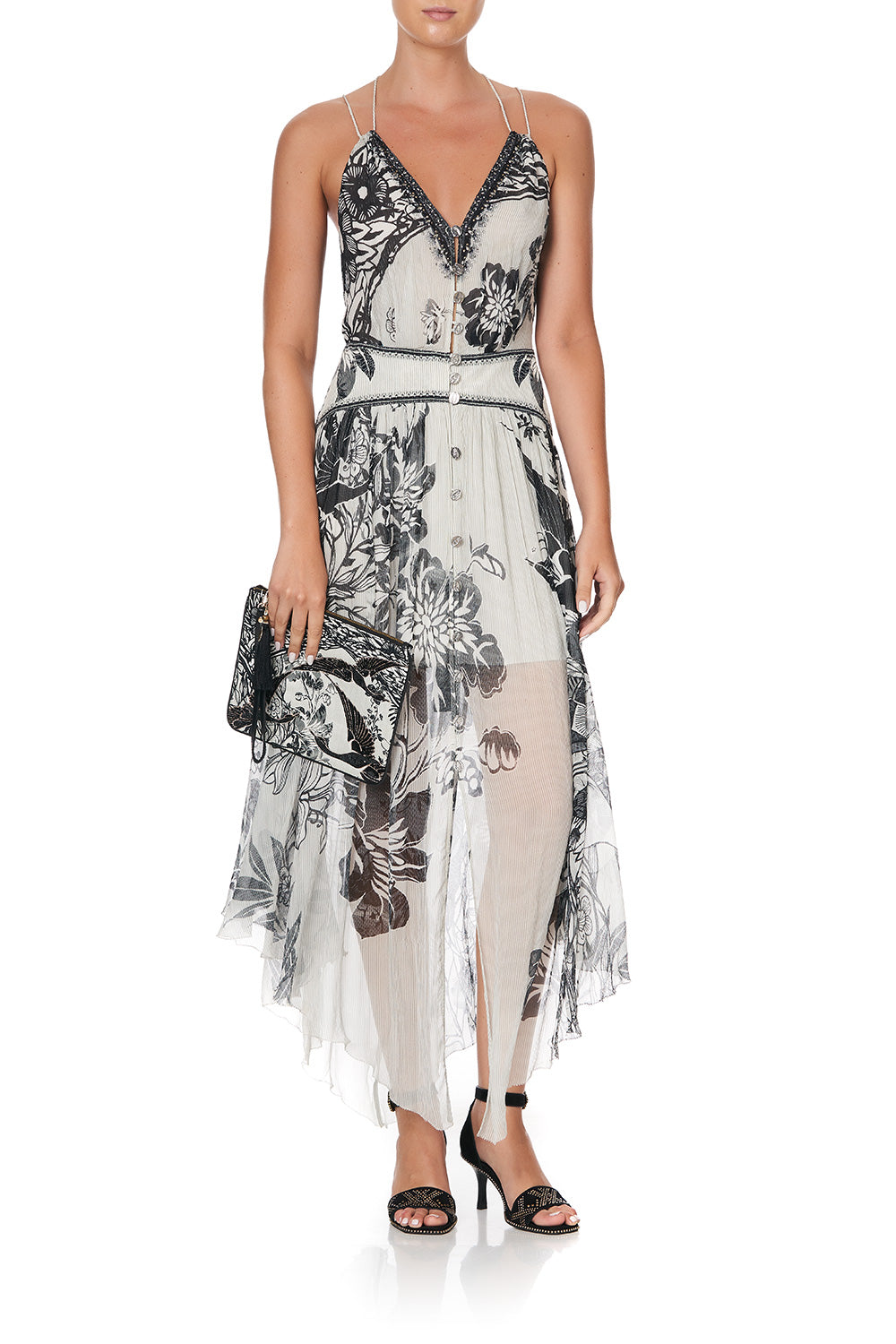 ZIP TOP CLUTCH SILVER LININGS