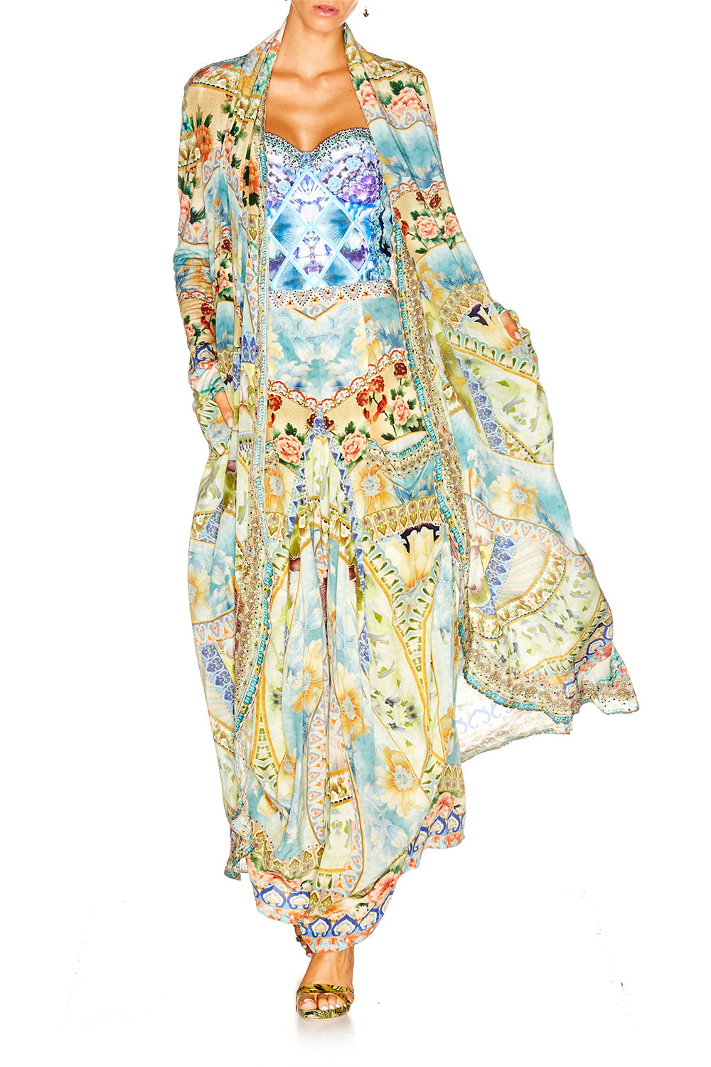 SIGN OF PEACE LONG CASUAL JACKET W POCKETS