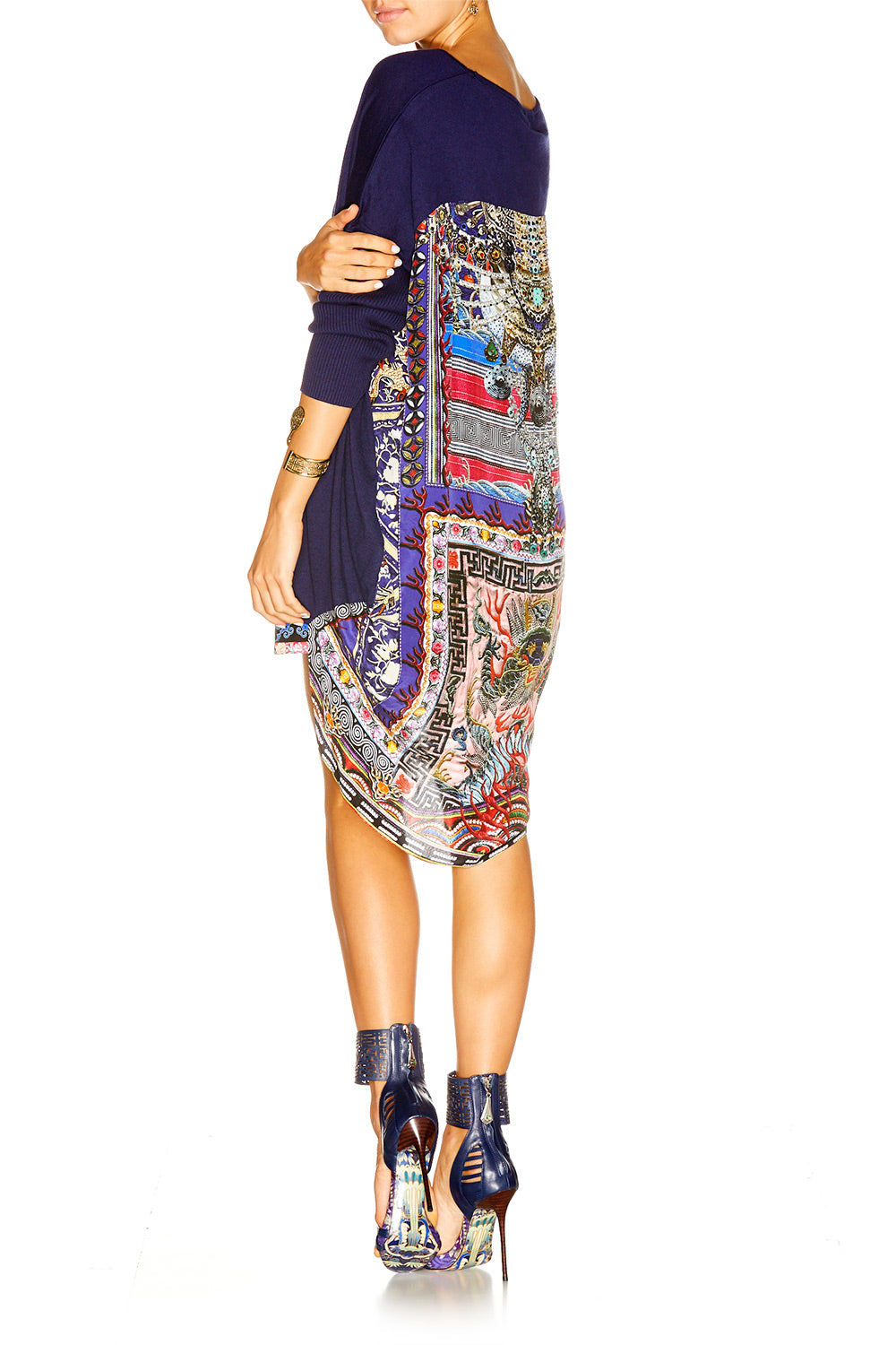 STITCH OF TIME LONG SLEEVE JUMPER W PRINT BACK