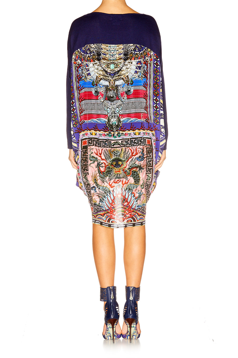 STITCH OF TIME LONG SLEEVE JUMPER W PRINT BACK