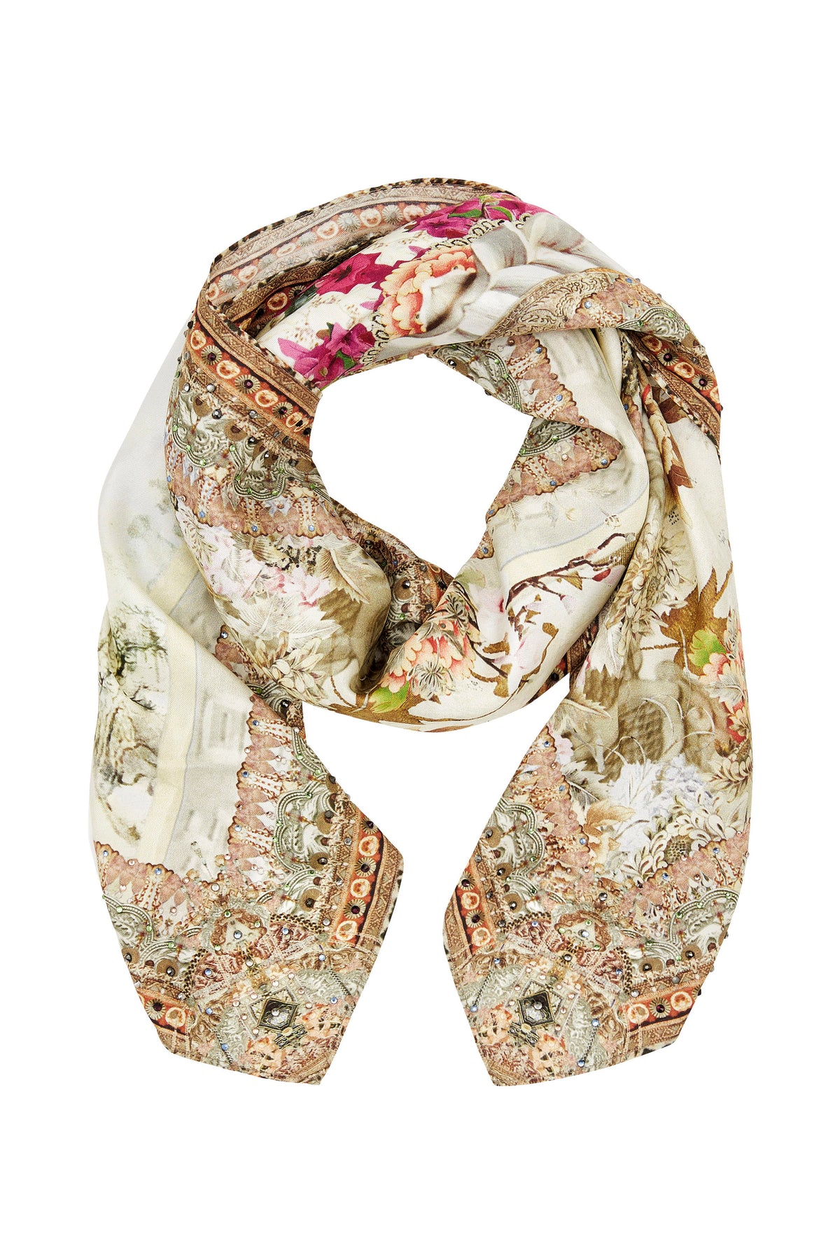 GIRL IN THE GARDEN LARGE SQUARE SCARF