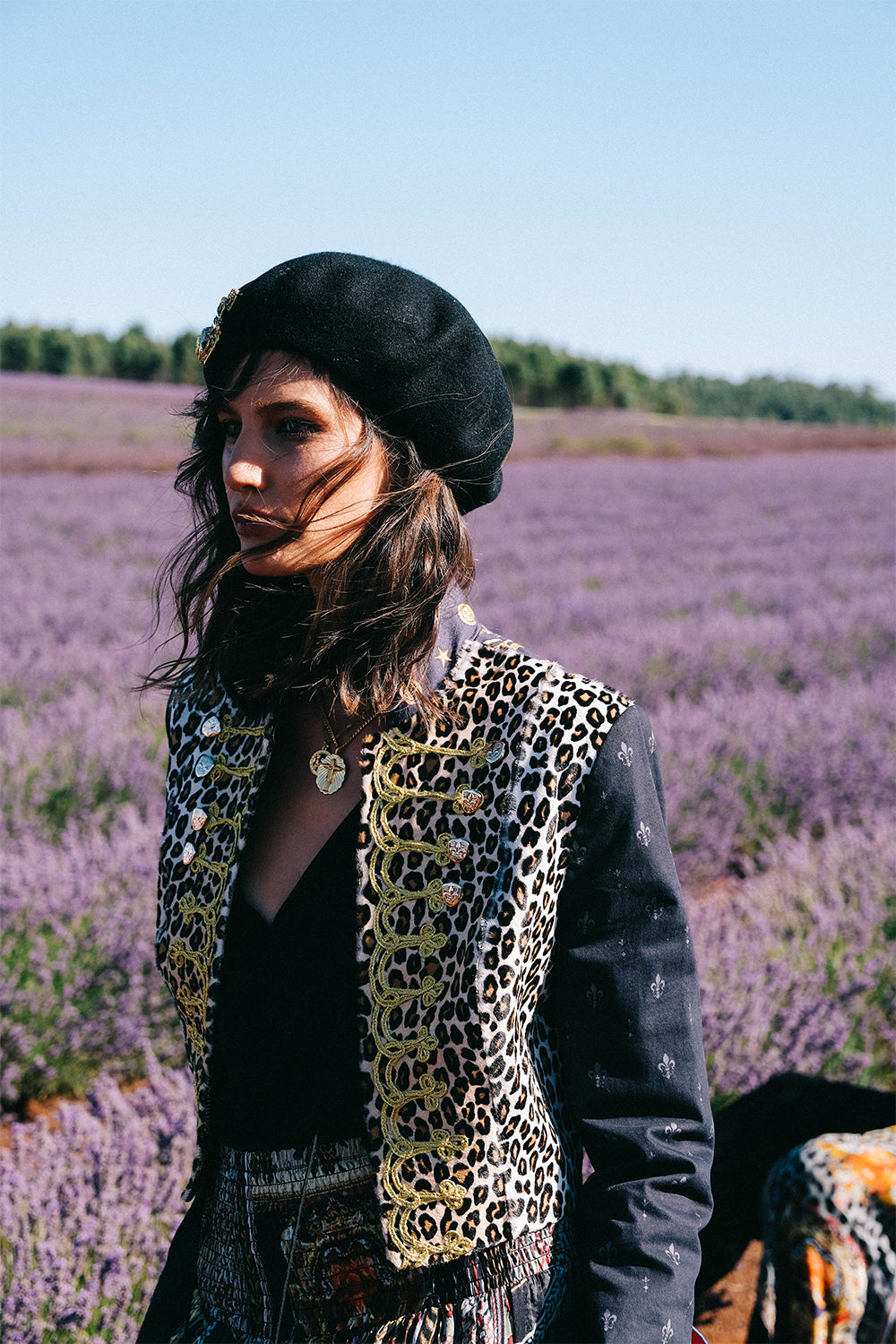 MANDARIN COLLAR JACKET MARAIS AT MIDNIGHT