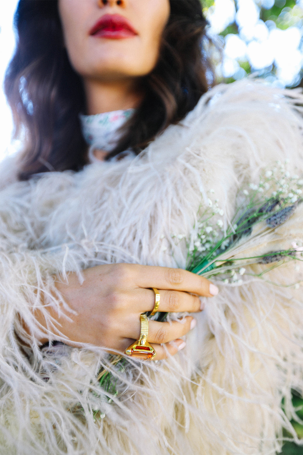 FEATHER JACKET VIOLET CITY