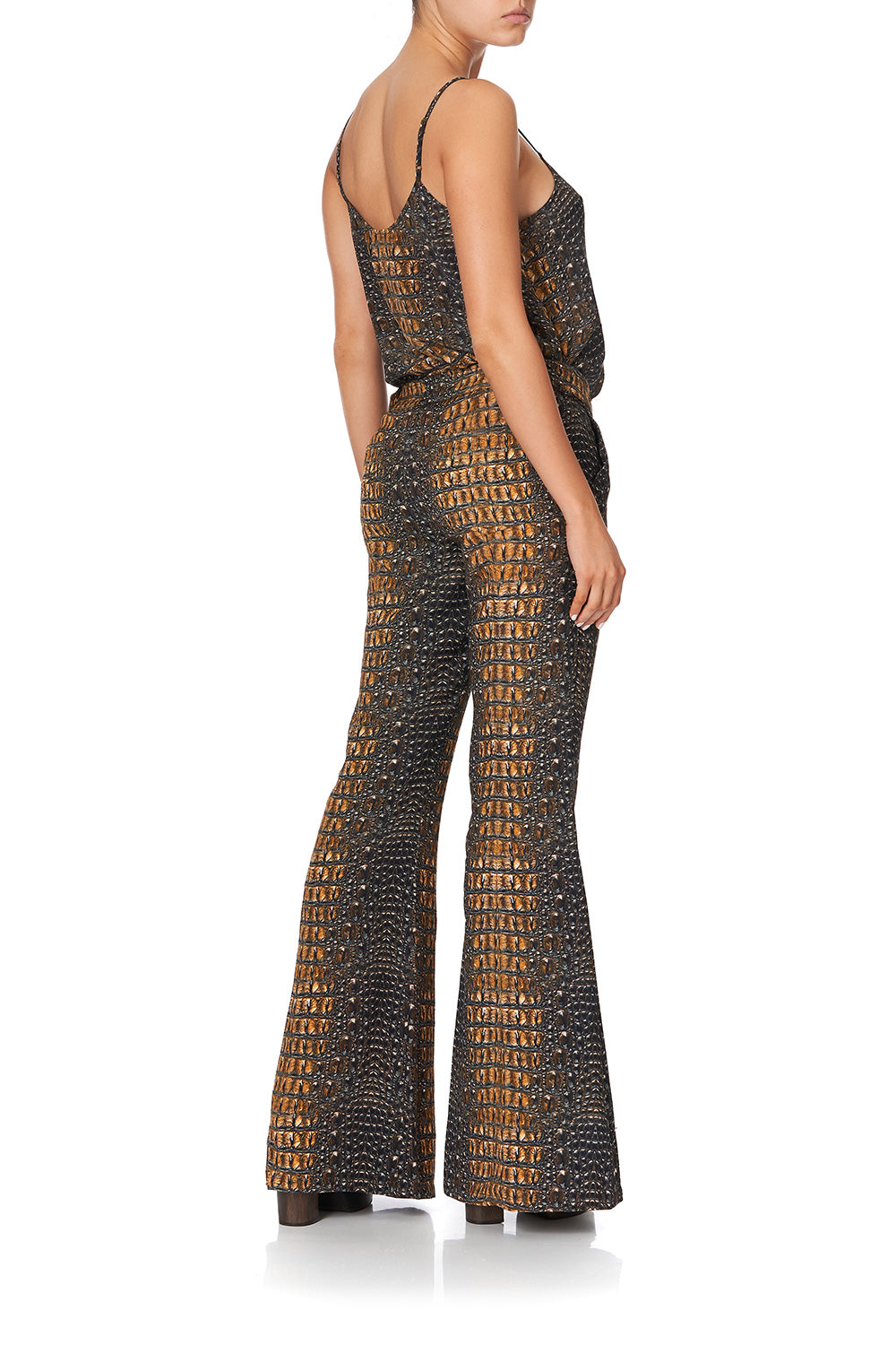 FLARE WITH D-RING DETAIL CROCODILE ROCK