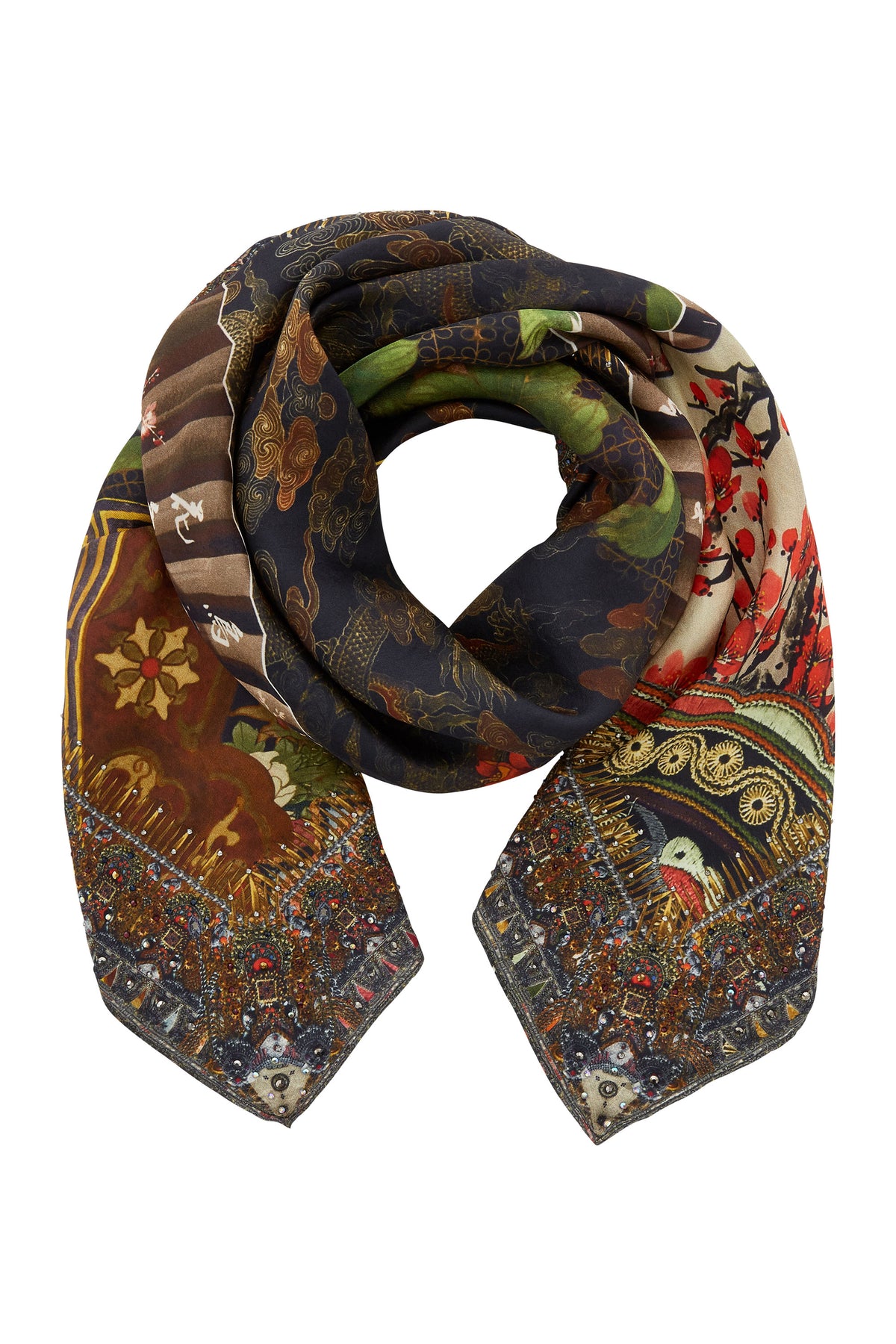 GATHERING DUSK LARGE SQUARE SCARF