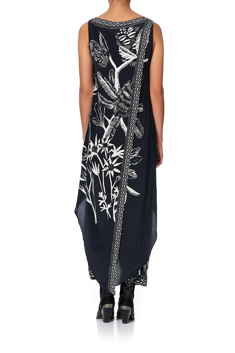 HIGH LOW CROSS OVERLAY TOP BOTANICAL BANDITS