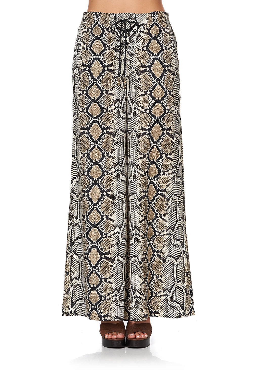 LACE UP FRONT FLARED PANT KAKADU BOO