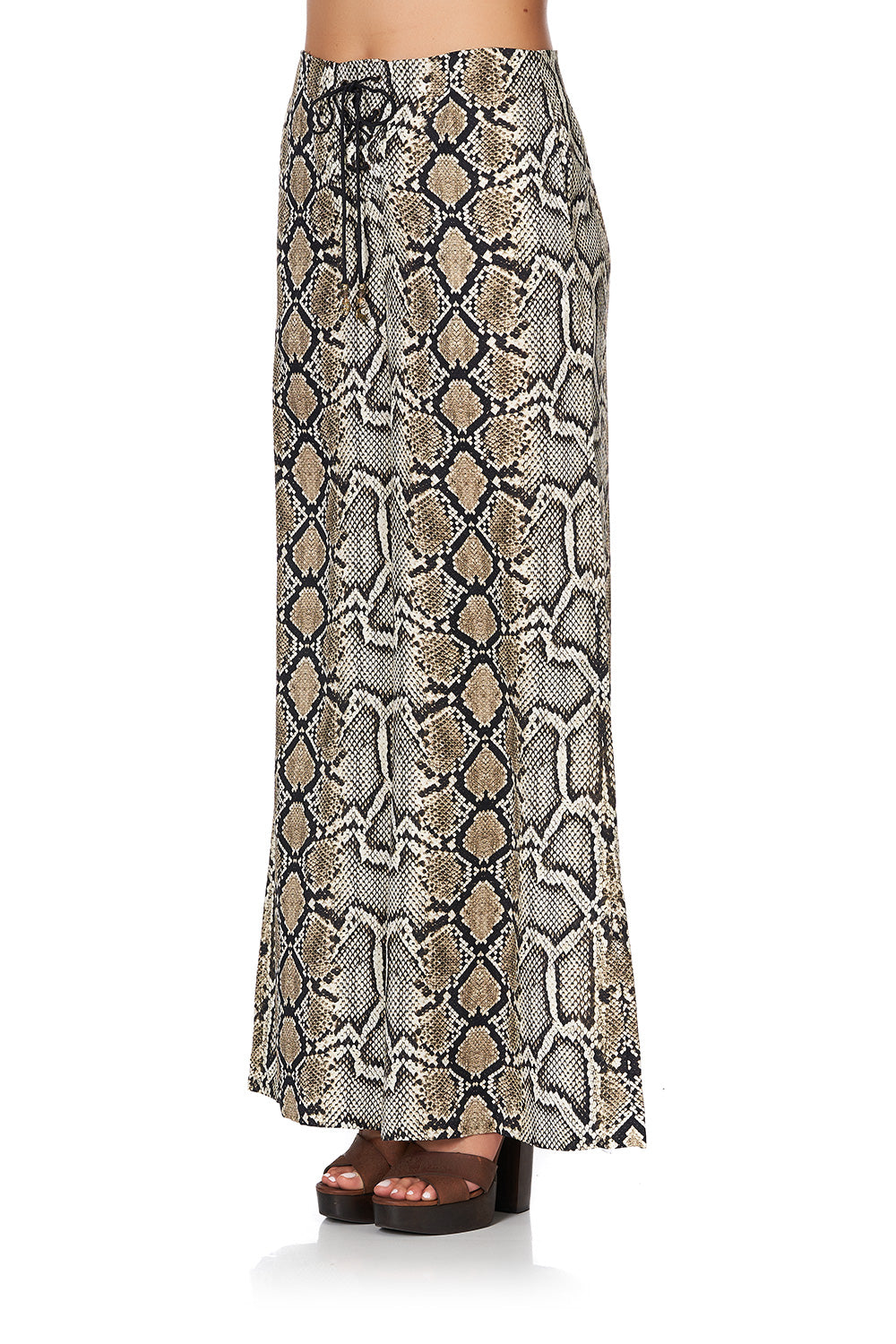 LACE UP FRONT FLARED PANT KAKADU BOO