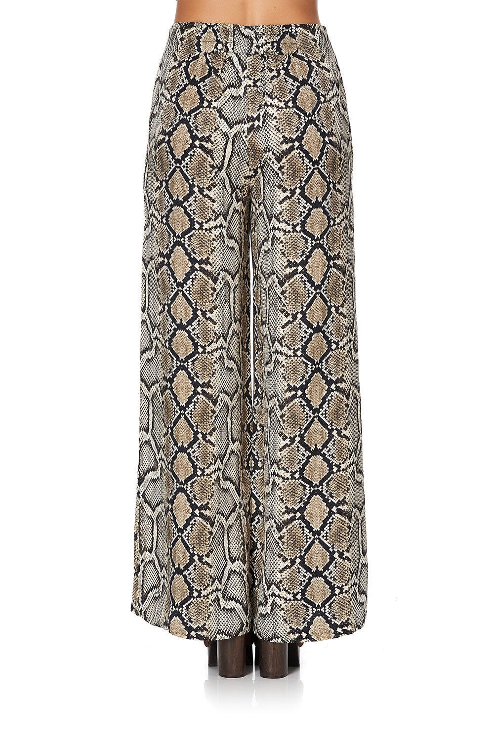 LACE UP FRONT FLARED PANT KAKADU BOO