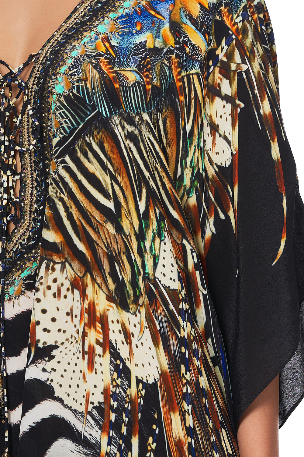 SHORT LACE UP KAFTAN LOST PARADISE