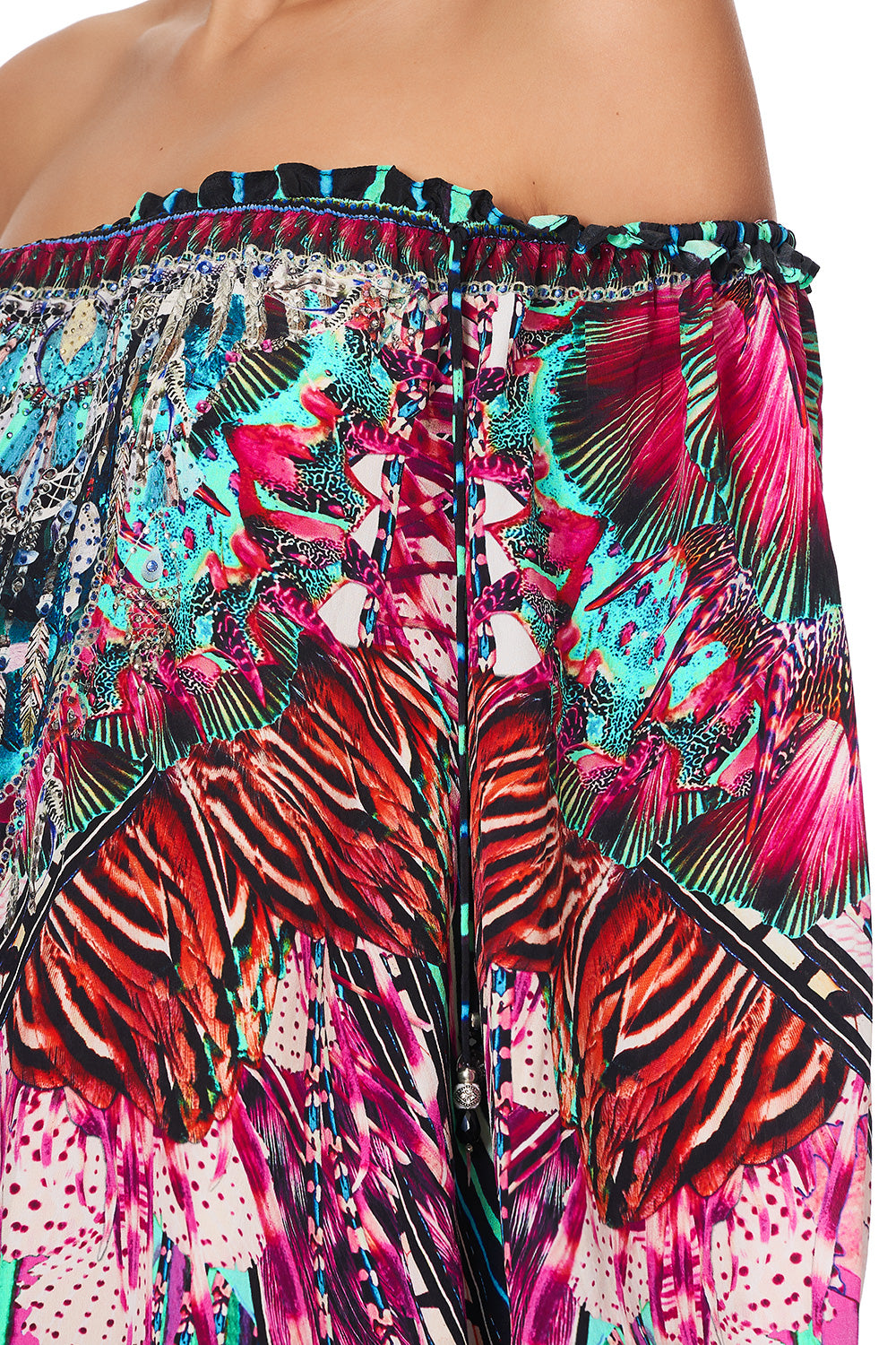 OFF SHOULDER MINI DRESS RAINBOW EYES