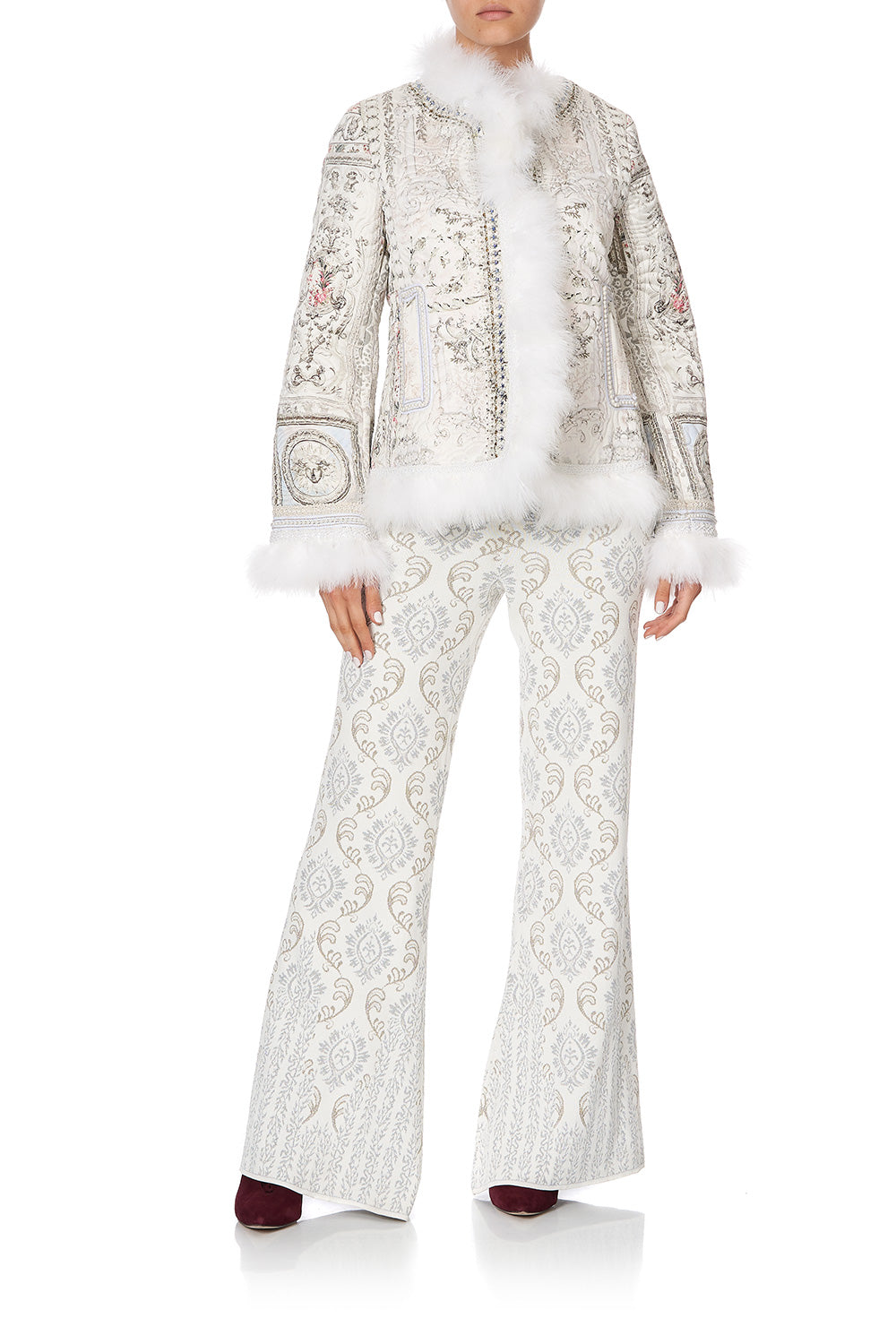 FLARED KNIT PANT CRYSTAL CASTLE