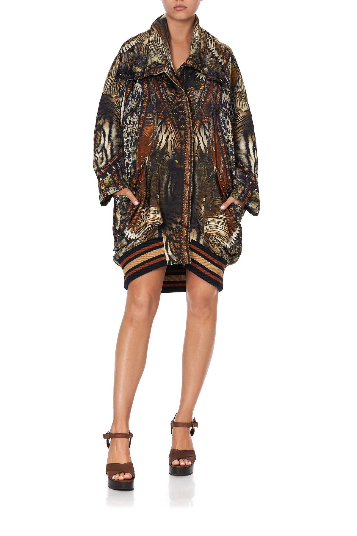 PARKA JACKET WITH RIB KAKADU CALLING