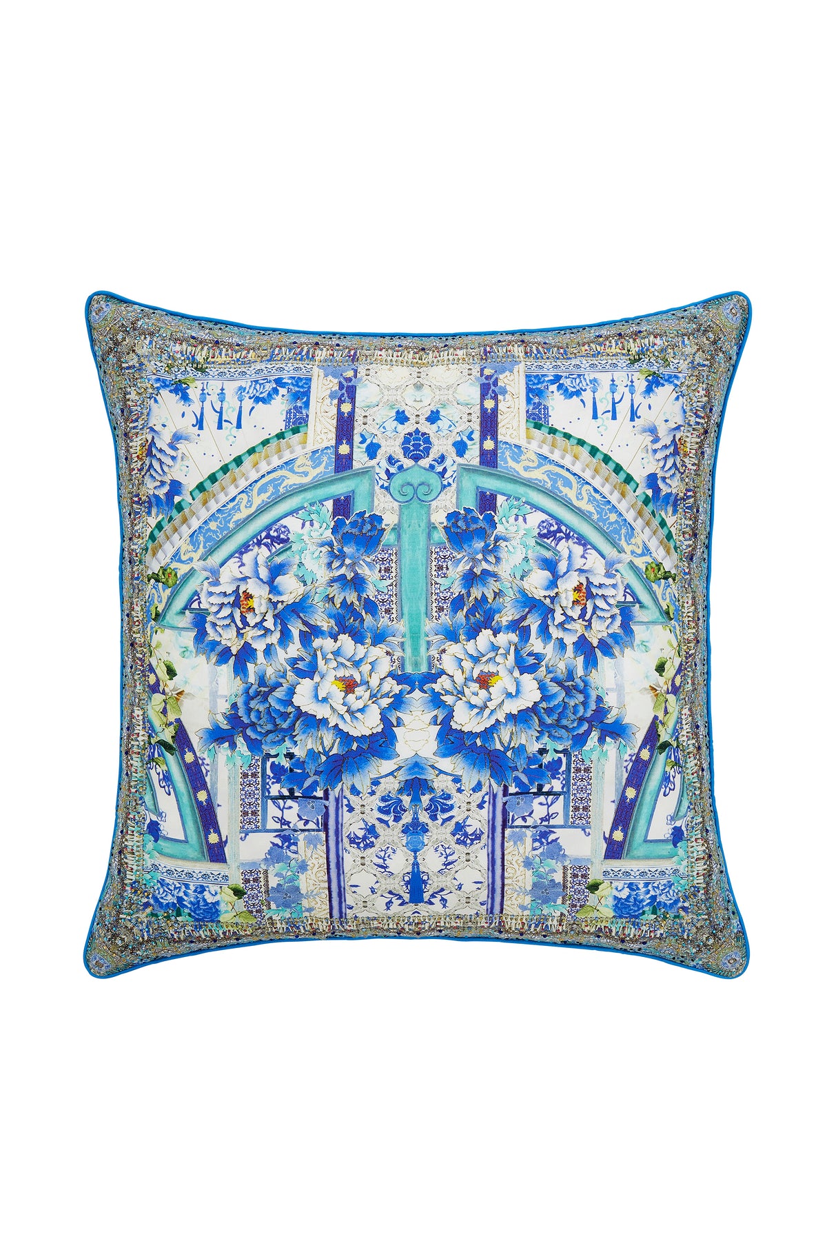 PORCELAIN PARADISE LARGE SQUARE CUSHION