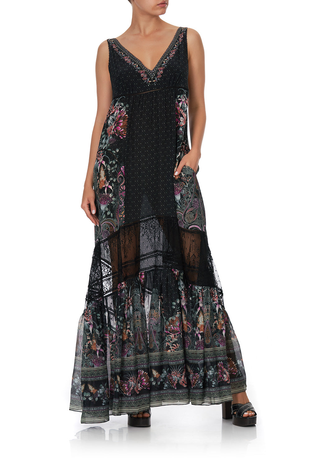 SPLICED MAXI DRESS RESTLESS NIGHTS