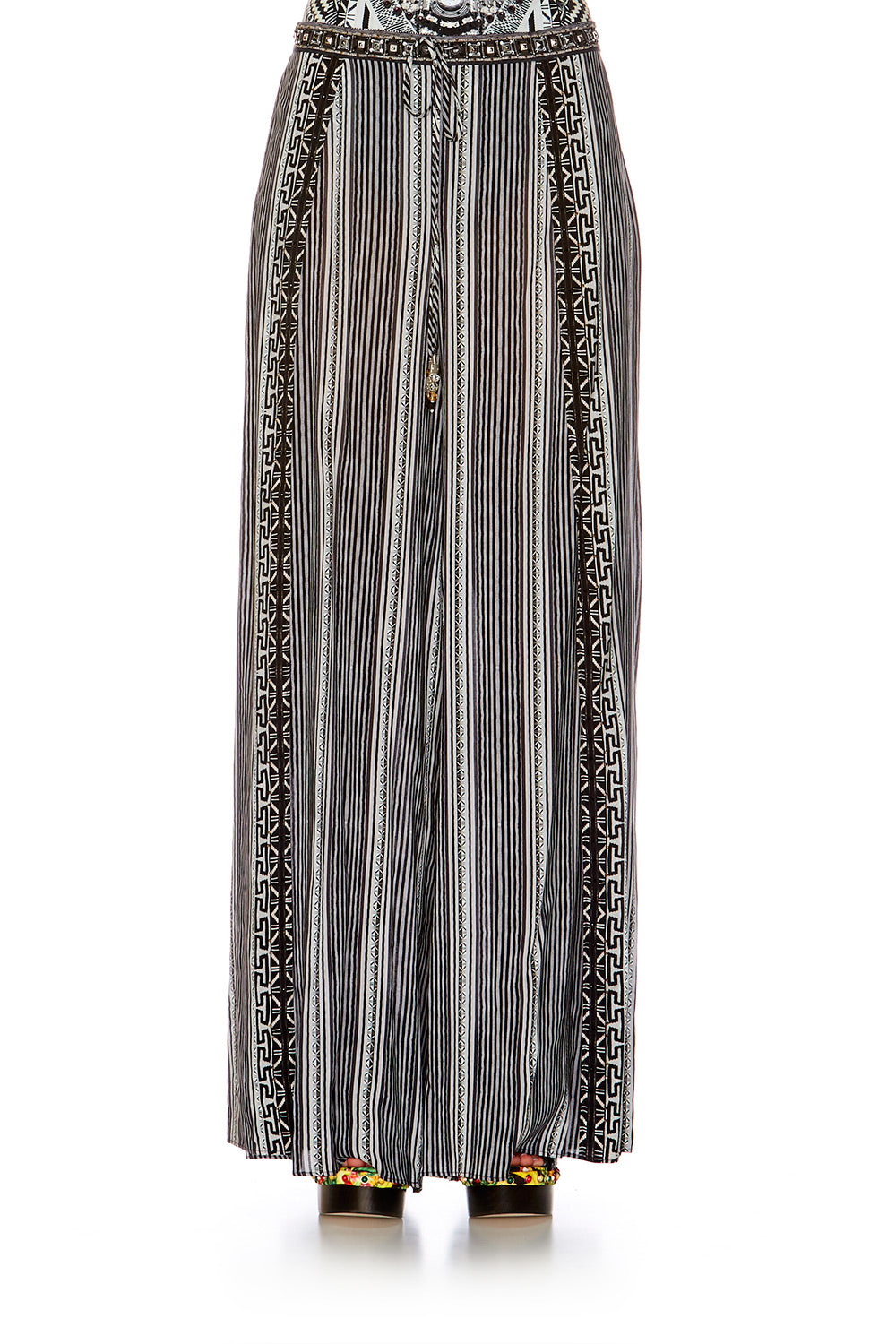 TRIBAL THEORY SPLIT PANT W DRAWSTRING WAIST